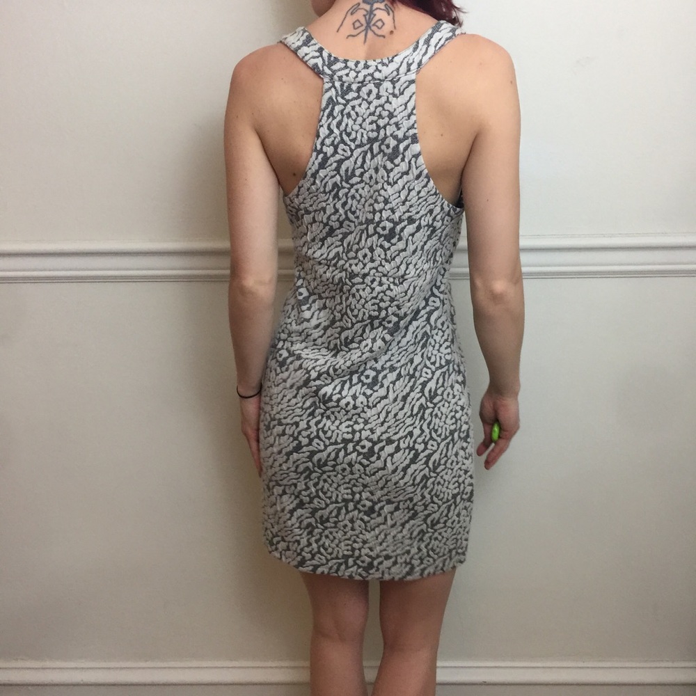 Free People Leopard Print Mini Stretch Cute Dress - Picture 2 of 8